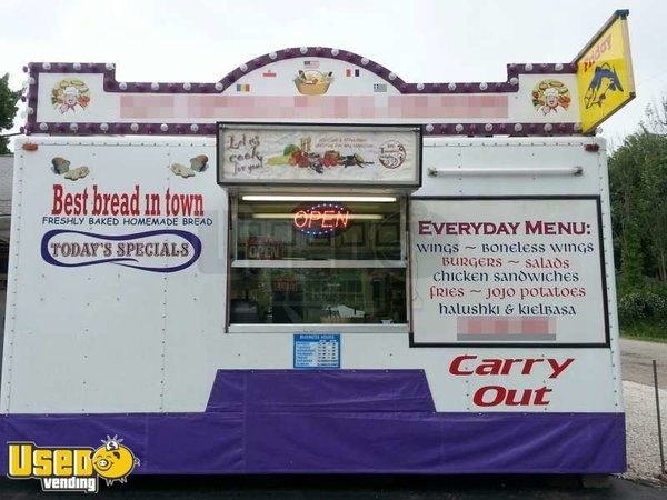 2012- 16' x 8' Custom Built Turnkey Food Concession Trailer