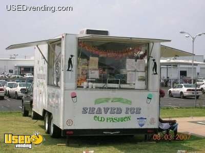 8ft by 16ft Shaved Ice Concession Trailer