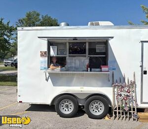 2022 7 x 16 Quality Cargo Kitchen Food Concession Trailer with Fire Suppression System