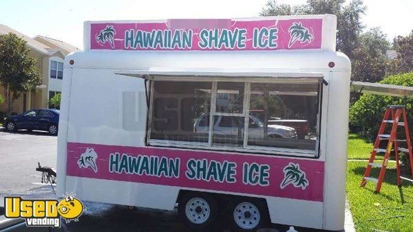 2003 - Fibercore 14' x 7' Shaved Ice / Raspados / Snoball Concession Trailer