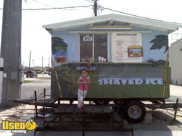 12' Shaved Ice Concession Stand with Transport Trailer