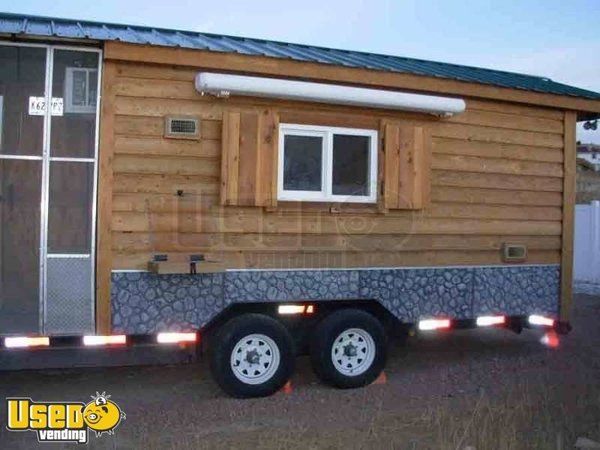 Southern Yankee Bar-B-Q Log Cabin Concession Trailer - MOTIVATED SELLER