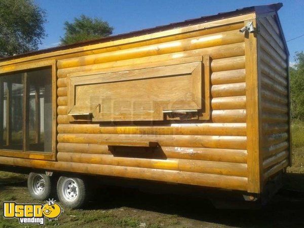 2009 Concession Log Cabin BBQ Trailer w/Southern Pride Smoker