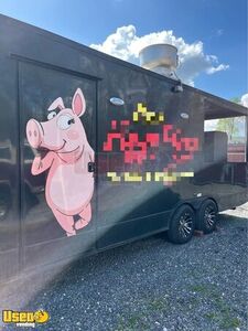 Well Equipped - 8.5 x 22 Barbecue Food Trailer with Porch | Concession Trailer