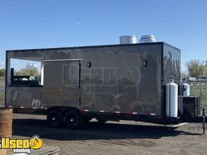 2021 - 8.5' x 22' Full Kitchen or BBQ Food Concession Trailer with Open Porch