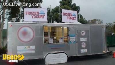 24' - 2008 Custom Carson Racer Soft-Serve Frozen Yogurt Concession Trailer