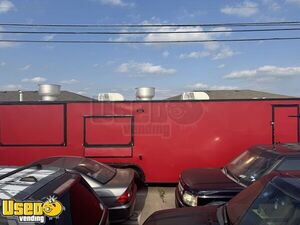 Never Used 2021 32' Custom BBQ Food Concession Trailer w/ Full Kitchen Old Hickory Smoker & Bathroom