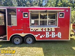 2014 Covered Wagon 8.5' x 18' Barbecue Concession Trailer with 6' Screened Porch