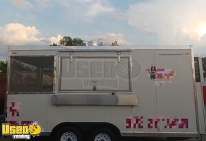 2022 8.5' x 16' Kitchen Food Trailer with Porch | Food Concession Trailer