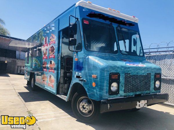 Lightly Used 18' GMC Step Van Kitchen Food Truck with Pro Fire Suppression System