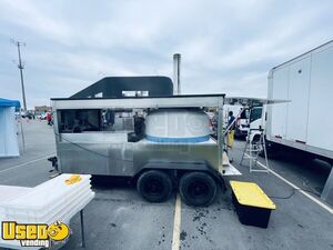 2021 6' x 12' Naples Style Pizza Trailer All Stainless Wood Fired Pizza Oven Trailer