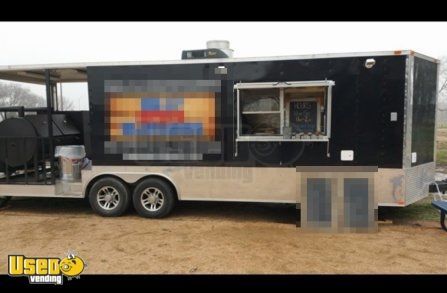 2015 - 8.5' x 28' BBQ Concession Trailer with Porch