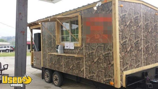 26' Concession Trailer with BBQ Smoker & Porch