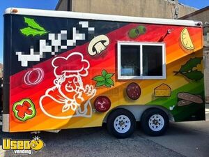 2002 - 8' x 18' Pizza Food Concession Trailer | Mobile Street Food Unit