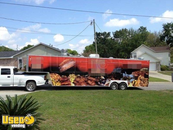 2009 - Atwood 8 x 36' Gooseneck BBQ Concession Trailer