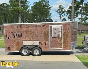 2022 7' x 16' Rock Solid Cargo Coffee & Beverage Concession Trailer