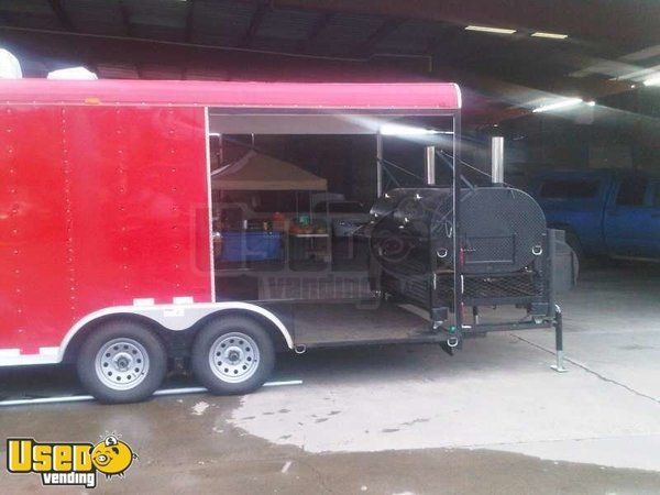 2010 - 22' BBQ Concession Trailer with Porch and Smoker