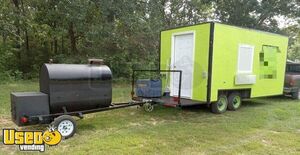 2024 - 24' Barbecue Concession Trailer with Pull Behind Smoker Trailer