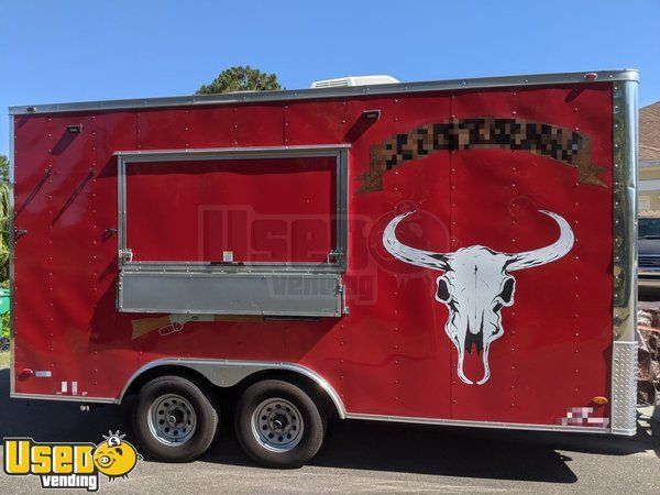 Loaded 2018 - 8.5' x 16' Freedom Mobile Kitchen Food Concession Trailer