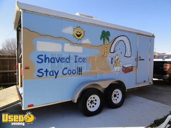 2008 - 16 x 8 Snow Cone / Shaved Ice Concession Trailer