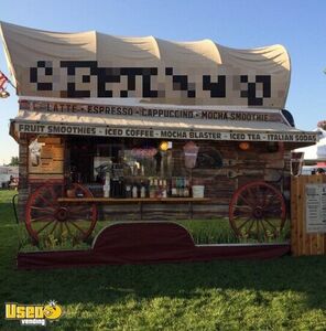 Iconic Turnkey - 2006 8' x 16'  Conestoga Wagon Style Coffee / Smoothie Concession Trailer