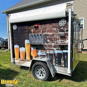 12' Portable Pub Trailer with 4 Keg Freezer | Beverage Trailer