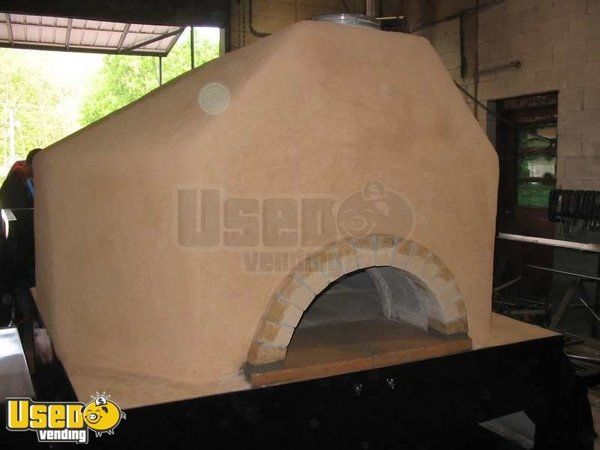 Custom Built Wood Fired Brick Pizza Oven on 15' Trailer