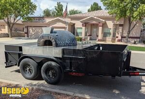 2024 - 7' x 14' Mobile Pizza Trailer w/ Refractory Hybrid Propane or Wood Pizza Oven