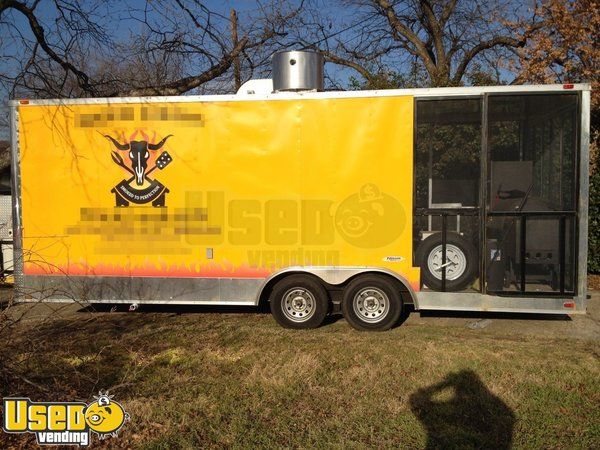 For Sale Used 2013 BBQ Trailer with Smoker Porch