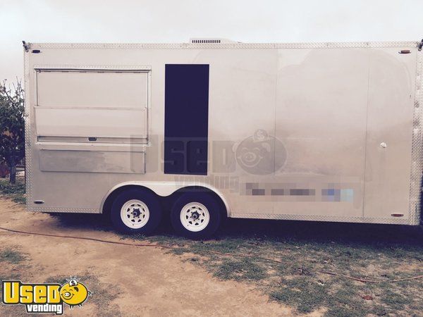 2015 - 8.5' x 18' Mobile Kitchen Food Concession Trailer