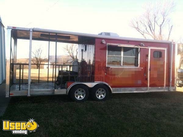 2012 - 22' x 8' Freedom Porch BBQ Concession Trailer