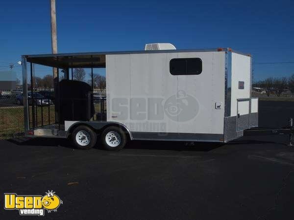 2012 - 18' x 8' Freedom Porch BBQ Concession Trailer