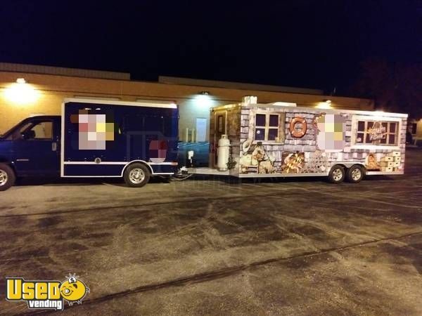 2017 - 8.5' x 24' Food Concession Trailer with truck