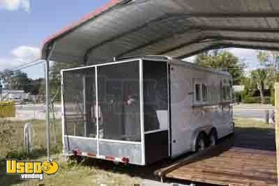 20 x 8 BBQ ConcessionTrailer with Built B. Q. Grills