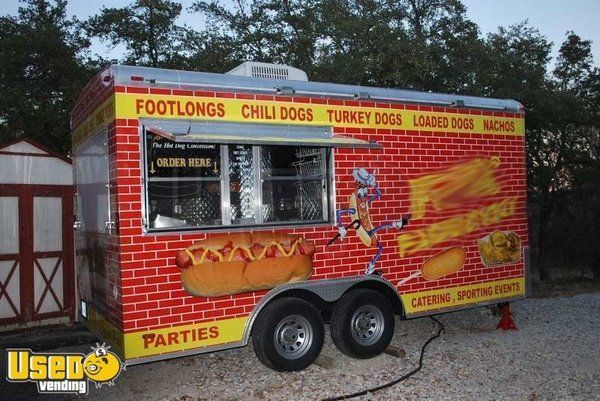 16.5' x 8' Hot Dog / Food Concession Trailer