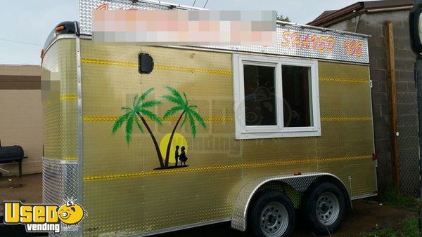 2014 7' x 14'  Shaved Ice Concession Trailer