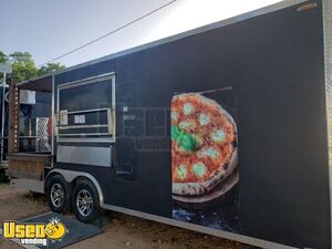 Loaded - 2014 8' x 16' Wood Fired Pizza Concession Trailer w/ Custom Deck