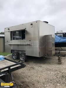 2018 Lightly Used 7' x 14' All Stainless Steel Kitchen Food Concession Trailer