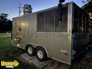 Fully Stocked - 2015 8.5' x 16' Freedom BBQ/Seafood Concession Trailer w/ Full Commercial Kitchen