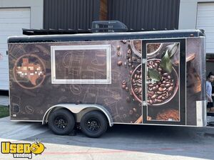 TURNKEY - 2023 7' x 16' Coffee-Espresso Concession Trailer | Mobile Beverage Unit