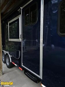 Custom 2021 34' Gooseneck Commercial Kitchen Trailer w/ BBQ Porch & Living Quarters / Bed / Shower