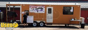 2020 8' x 23' Barbecue Food Concession Trailer with Steel Porch