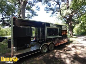 2017 - 8' x 20' Barbecue Concession Trailer with Open Porch and Smoker