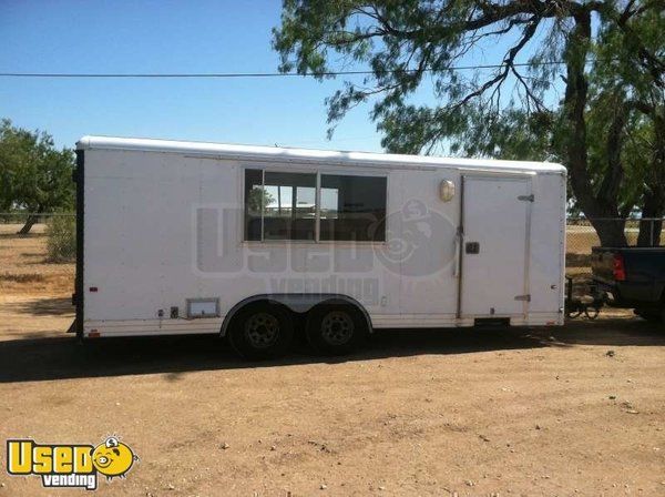 2001- 20 x 8 FT Wells Cargo Commercial Mobile Kitchen & Grill Concession Trailer