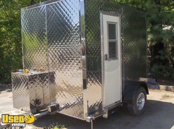 Stainless Steel Food Vending Cart