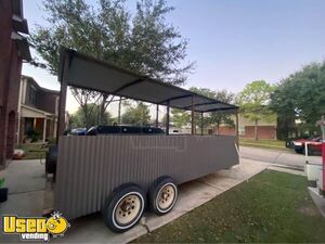 Custom-Built Barbecue Smoker Concession Trailer/ Open Mobile BBQ Unit