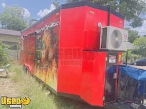 Like New 2023 - 8' x 20' Barbecue Food Concession Trailer with Pro-Fire Suppression