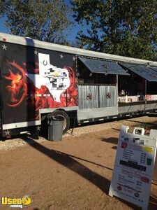 2018 - 8' x 45' Barbecue Kitchen Concession Trailer Commercial Barbeque Rig