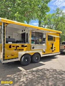 8' x 18' Barbecue Food Concession Trailer with Fire Suppression + Porch
