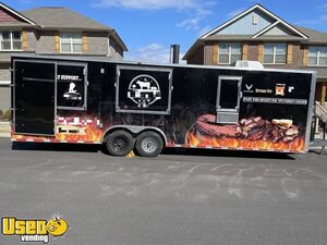 2022 8.5' x 28' Barbecue Food Trailer | Food Concession Trailer